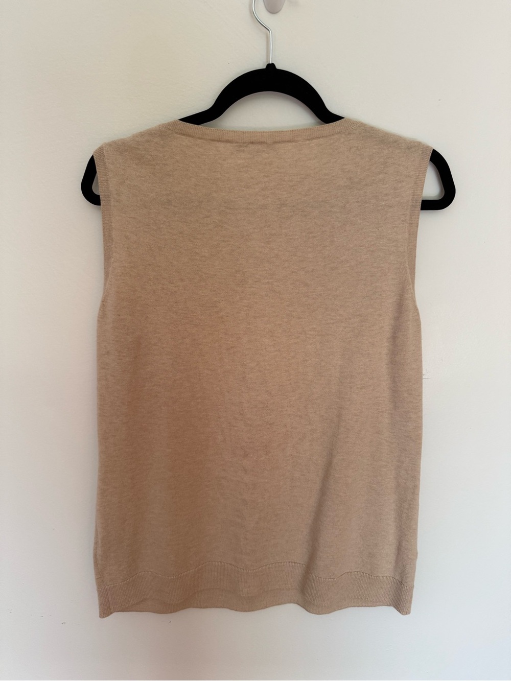 Lafayette 148 New York Sleeveless Knit Tank - Beige - Size L - Picture 3 of 4